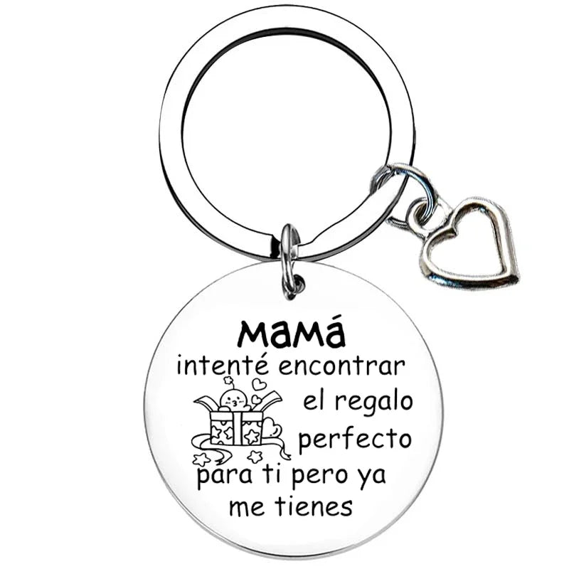 Spanish Step Mom Keychain Pendant Mother In Law Gift Key Chains Mom Gift