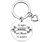 Spanish Step Mom Keychain Pendant Mother In Law Gift Key Chains Mom Gift