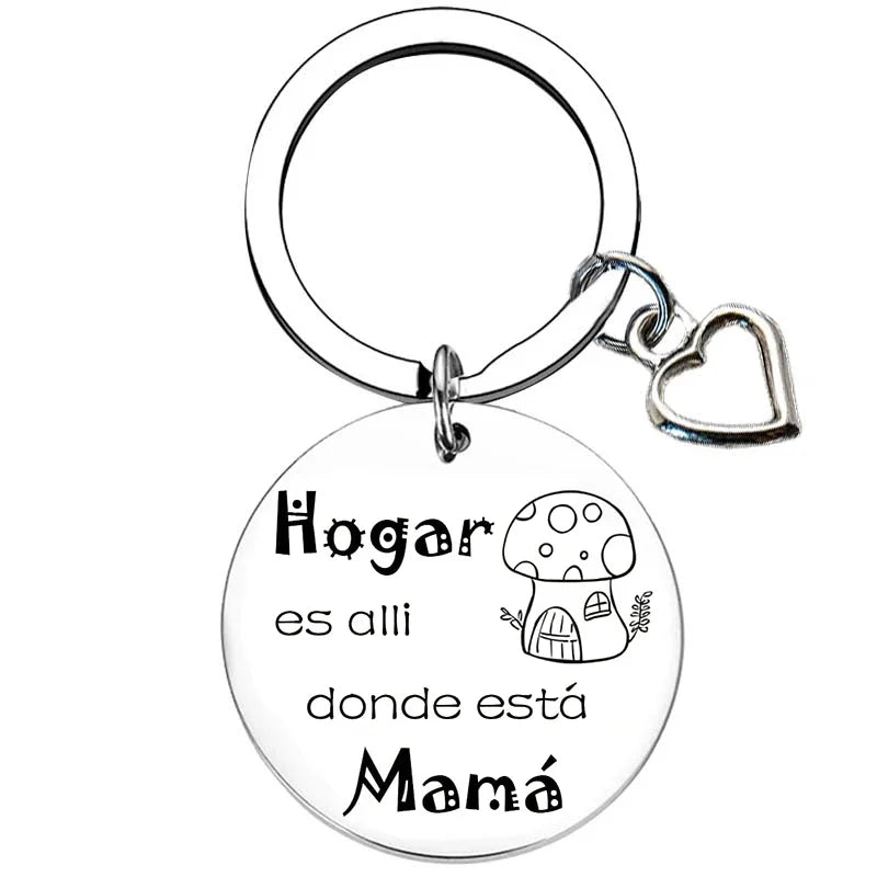 Spanish Step Mom Keychain Pendant Mother In Law Gift Key Chains Mom Gift