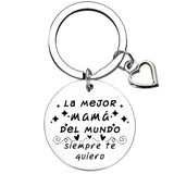 Spanish Step Mom Keychain Pendant Mother In Law Gift Key Chains Mom Gift