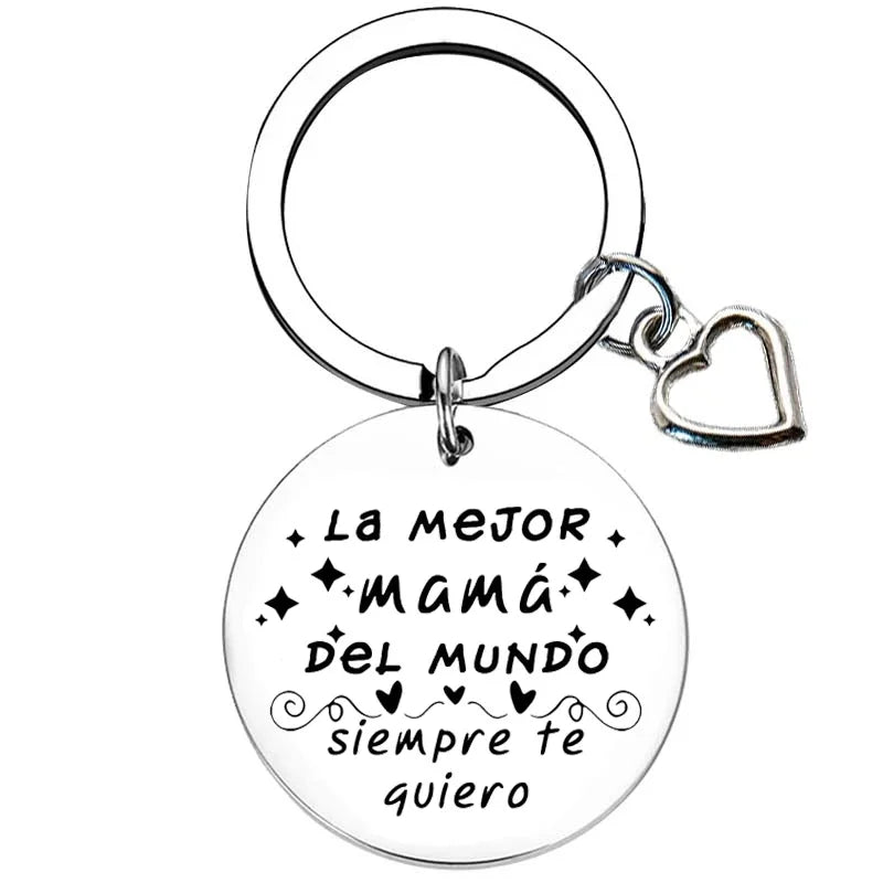 Spanish Step Mom Keychain Pendant Mother In Law Gift Key Chains Mom Gift