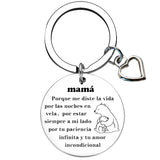 Spanish Step Mom Keychain Pendant Mother In Law Gift Key Chains Mom Gift