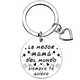 Spanish Step Mom Keychain Pendant Mother In Law Gift Key Chains Mom Gift