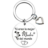 Spanish Step Mom Keychain Pendant Mother In Law Gift Key Chains Mom Gift