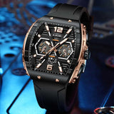 Relogio Masculino LIGE Men Watch Luxury Waterproof Quartz Wristwatch Raise Wrist Luminous Date Sports Silicone Clock Man Watches