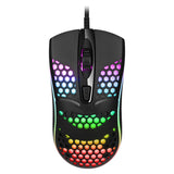 Wired Cable Gaming 7 breathing LED Back Light Optical Mouse USB Computer Hollowed out Mice Laptop Desktop 4D PC home use Office