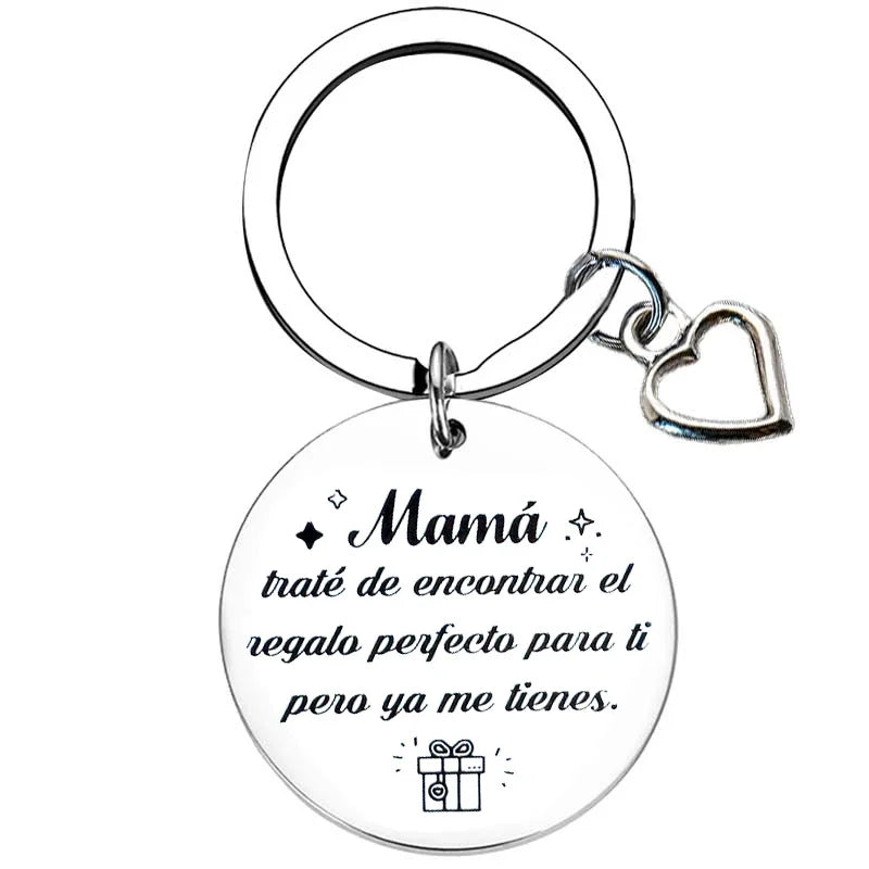 Spanish Step Mom Keychain Pendant Mother In Law Gift Key Chains Mom Gift